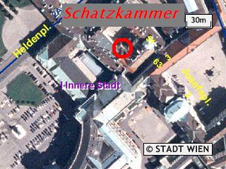plan de quartier du musée du Trésor impérial dans la Hofburg